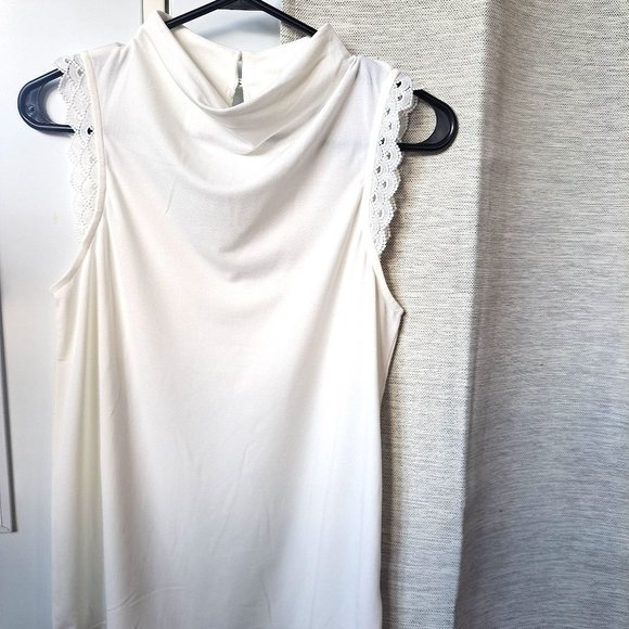 RW&Co draped neck blouse - Picture 1 of 5
